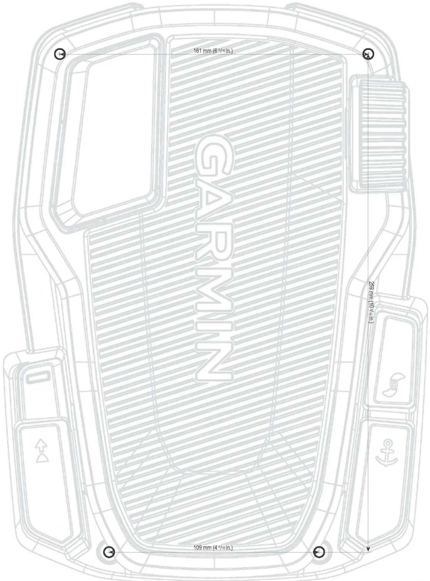 161 mm (65/6 in.) GARMIN 289 mm (10% in.) 109 mm (4% in.)