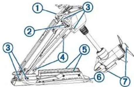 Labeled diagram of a mechanical assembly with numbered parts for identification