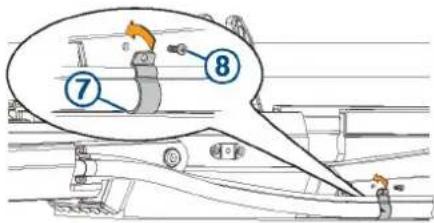 Diagram showing a mechanical assembly with numbered components, likely illustrating a process or assembly step.