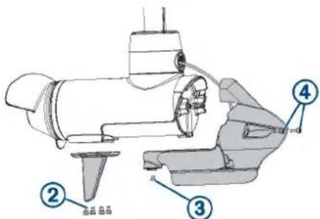 Technical diagram of a mechanical device with numbered components labeled 2, 3, and 4