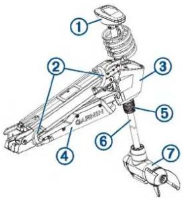 Labeled diagram of a mechanical assembly with numbered parts for identification