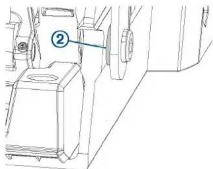 Technical diagram showing a mechanical assembly with labeled component ②