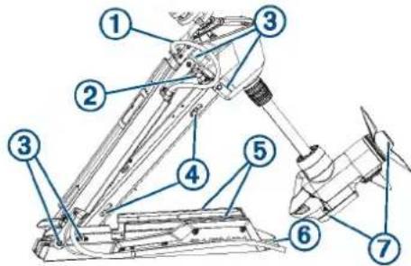 Technical diagram of a mechanical assembly with numbered components for identification