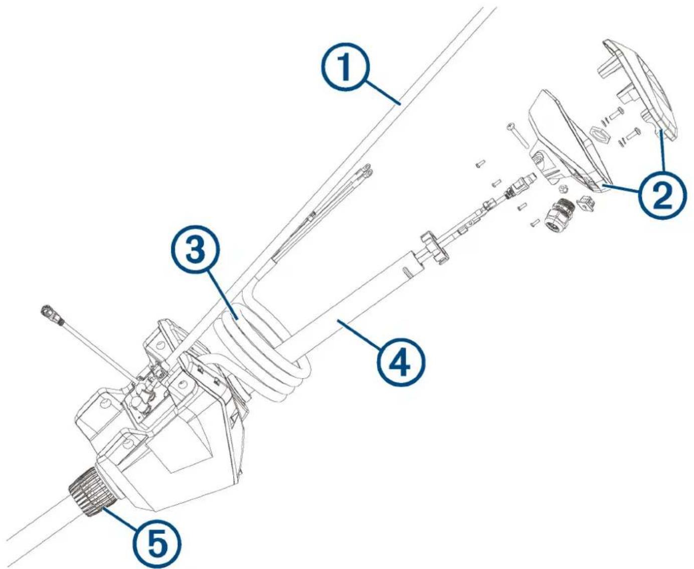 Technical diagram of a mechanical assembly with numbered components for identification