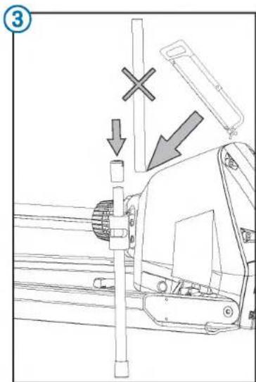 Technical diagram showing mechanical assembly with labeled components and directional arrows indicating motion or force directions.