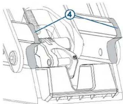 Technical diagram of a vehicle's internal gear assembly with numbered component 4