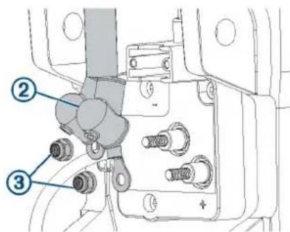 Technical diagram of a mechanical assembly with numbered components, likely for assembly or maintenance reference.