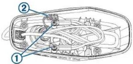 Technical diagram of a car interior with labeled parts, showing internal components and structural layout.