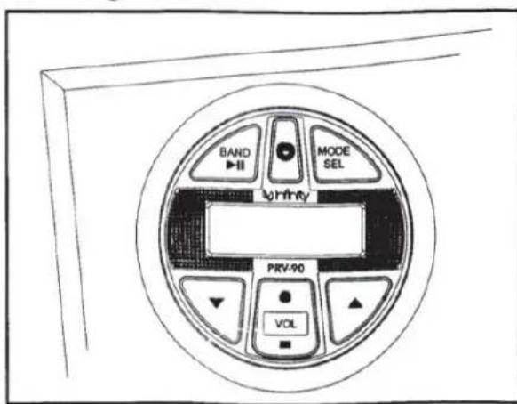 BAND ▶II MODE SEL PRV-90 VOL