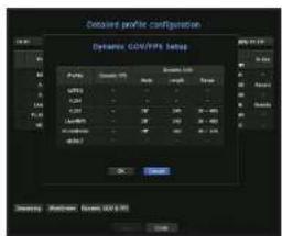 Hanwha HRX-820 - Dynamic GOV/FPS setup - 1