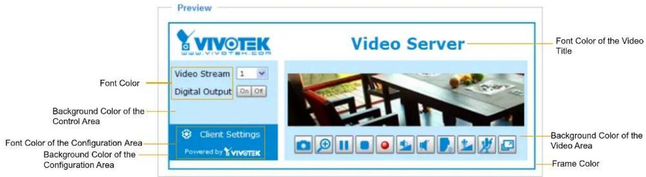 Vivotek VS8801 - Theme options - 2