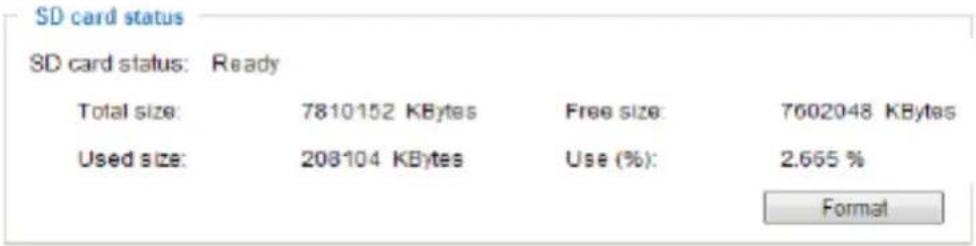 Vivotek VS8801 - SD card staus - 2