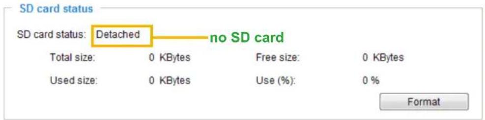 Vivotek VS8801 - SD card staus - 1