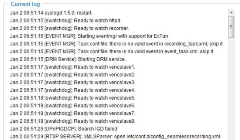 Vivotek VS8801 - Current log - 1