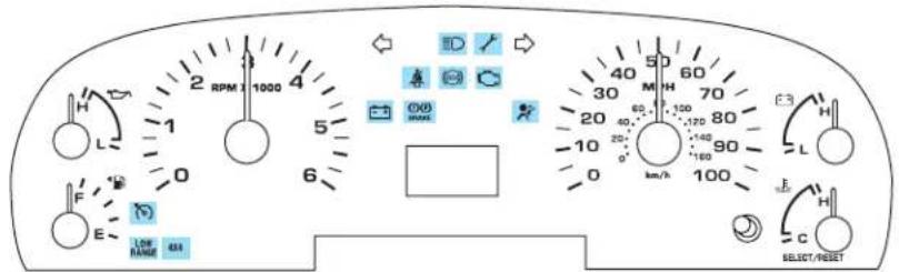 FORD F-350 Super Duty (2005) - WARNING LIGHTS AND CHIMES - 1