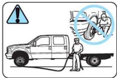 FORD F-350 Super Duty (2005) - Tire inflation information - 1