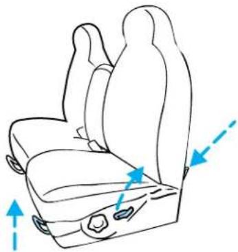 FORD F-350 Super Duty (2005) - 40/20/40 split bench seat (if equipped) - 1