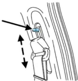 FORD F-350 Super Duty (2005) - Front safety belt height adjustment - 1