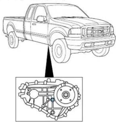 FORD F-350 Super Duty (2005) - Checking and adding transfer case fluid (if equipped) - 1