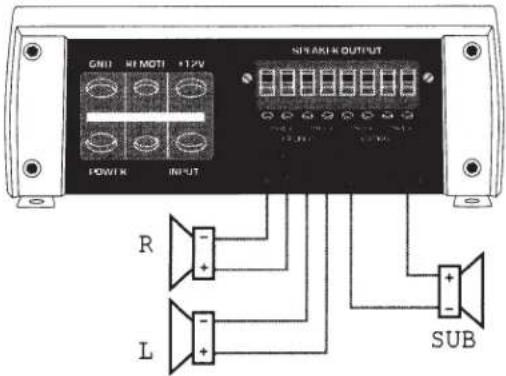 Sound Ordnance M75-4 - CONNECTING THE SPEAKER OUTPUTS - 2