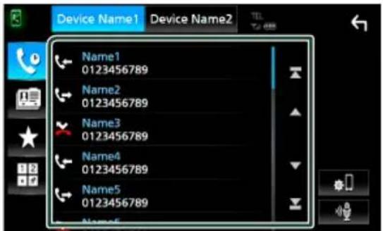 Device Name1 Device Name2 Name1 0123456789 Name2 0123456789 Name3 0123456789 Name4 0123456789 Name5 0123456789 Name6