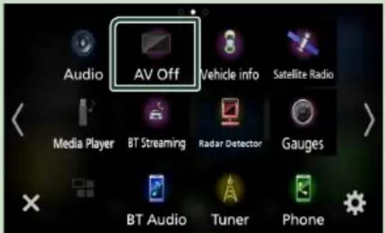 Audio AV Off Vehicle info Satellite Radio Media Player BT Streaming Radar Detector Gauges BT Audio Tuner Phone