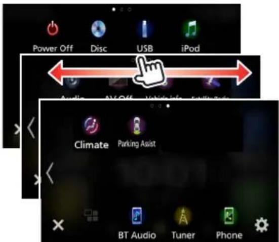 Power Off Disc USB iPod Climate Parking Assist BT Audio Tuner Phone