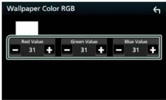 Wallpaper Color RGB Red Value Green Value Blue Value - 31 + - 31 + - 31 +