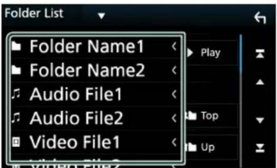 Folder List Folder Name1 Folder Name2 Audio File1 Audio File2 Video File1