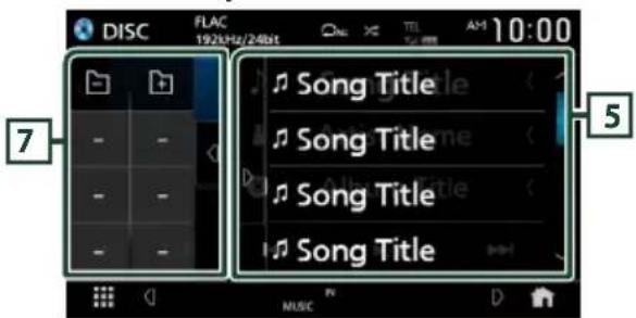 DISC FLAC 19:20:16/24:01 7 Song Title Song Title Song Title Song Title 5 MUSIC