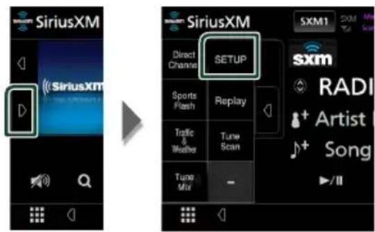 SiriusXM SiriusXM SETUP Direct Channel SXM1 SXM sxm RADI + Artist + Song Tune Mnr -