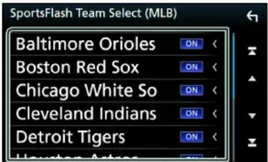 SportsFlash Team Select (MLB) Baltimore Orioles ON Boston Red Sox ON Chicago White So ON Cleveland Indians ON Detroit Tigers ON