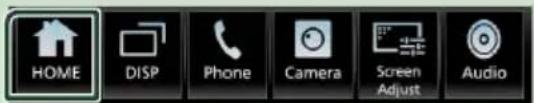 HOME DISP Phone Camera Screen Adjust Audio