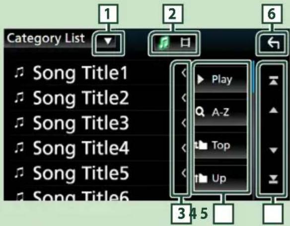 Category List 1 2 6 Song Title1 Song Title2 Song Title3 Song Title4 Song Title5 Song Title6 Play A-Z Top Up 3 4 5