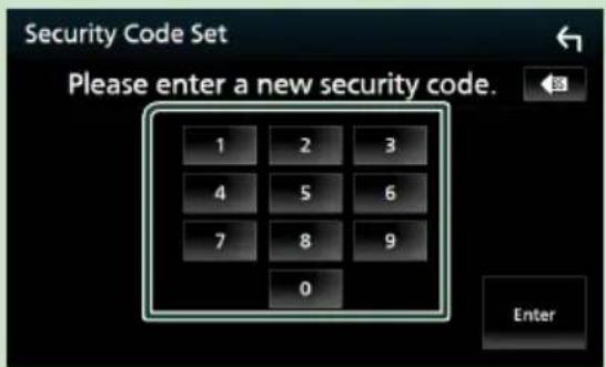 Security Code Set Please enter a new security code. 1 2 3 4 5 6 7 8 9 0 Enter