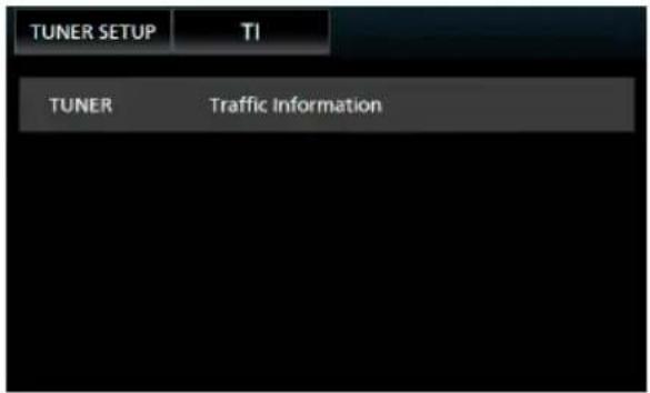 TUNER SETUP TI TUNER Traffic Information