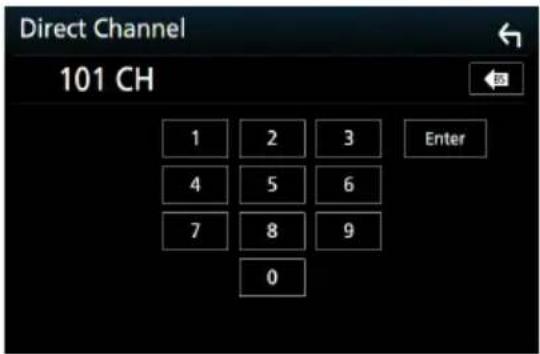 Direct Channel 101 CH 1 2 3 4 5 6 7 8 9 0 Enter