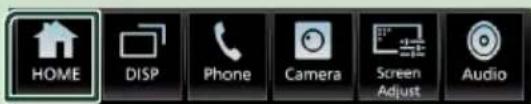 HOME DISP Phone Camera Screen Adjust Audio