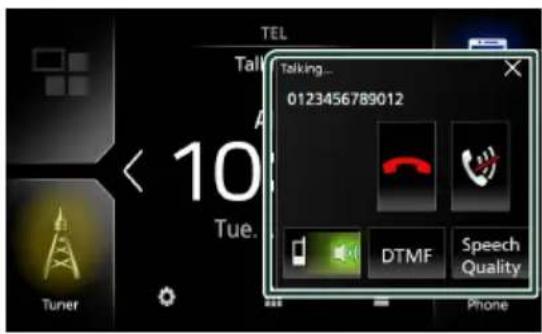 TETL Talk < 10 Tue. Tuner Talking... 0123456789012 DTMF Speech Quality Phone