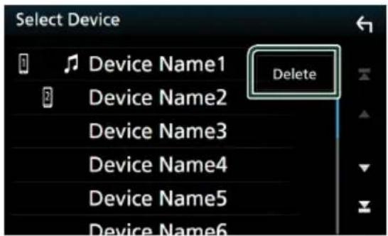 Select Device Device Name1 Delete Device Name2 Device Name3 Device Name4 Device Name5 Device Name6