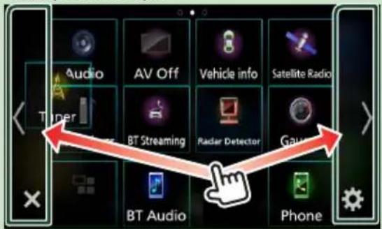 Audio AV Off Vehicle info Satellite Radio Tuner BT Streaming Radar Detector Gau BT Audio Phone