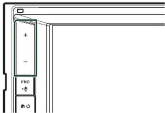Diagram showing a device control panel with labeled buttons and indicators, including FNC and power button symbols.