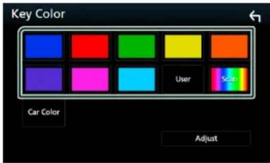 Key Color Car Color User Scar Adjust