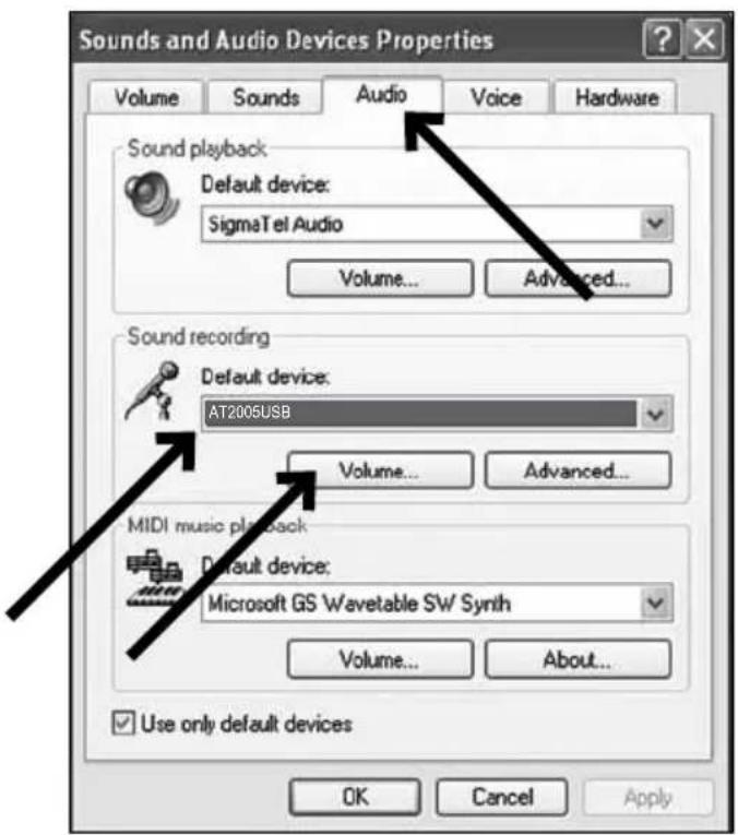 Audio-Technica AT2005USB - Preliminary setup with Windows XP (continued) - 1