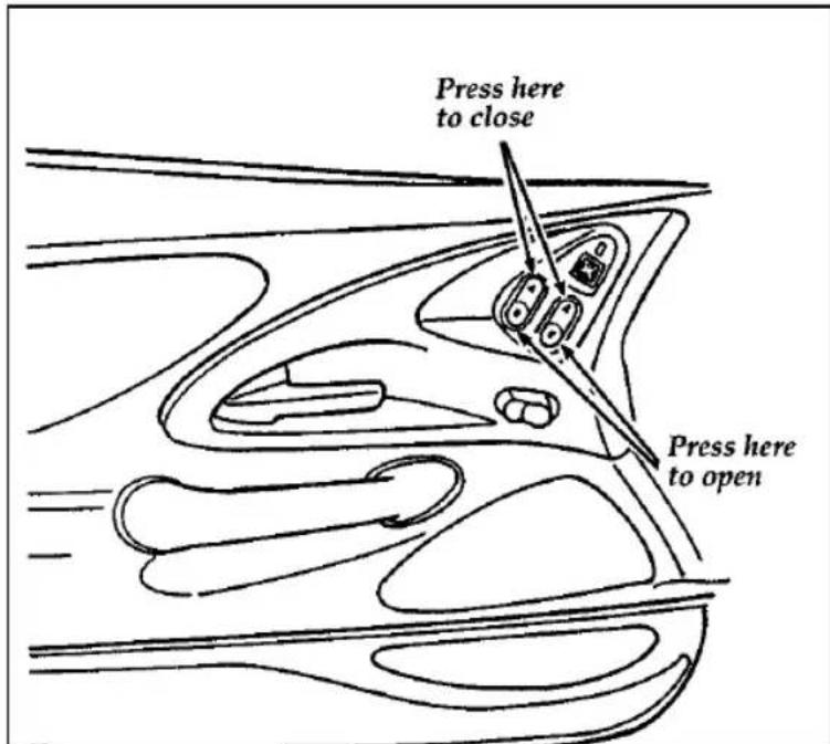 FORD Thunderbird (1997) - Using the Power Windows - 1