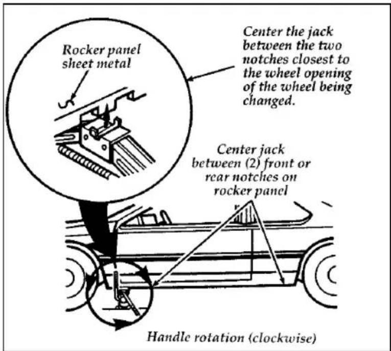 FORD Thunderbird (1997) - Removing and Replacing the Tire - 2