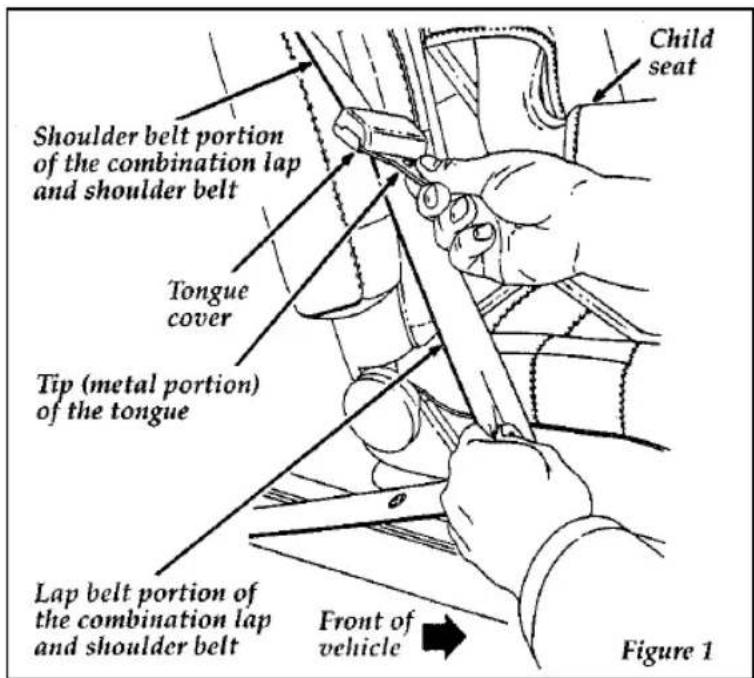 FORD Thunderbird (1997) - Installing Child Safety Seats in the Rear Outboard Seating Positions - 1
