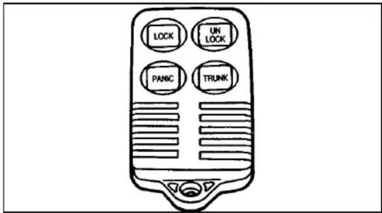 FORD Thunderbird (1997) - Remote Entry System (If equipped) - 1