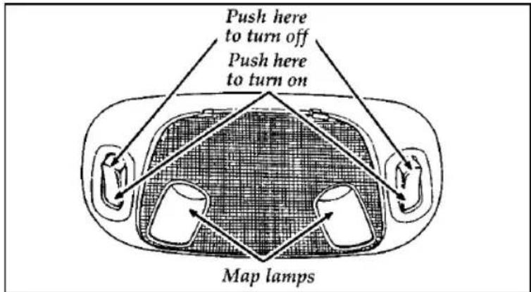 FORD Thunderbird (1997) - Map and Reading Lamps - 2