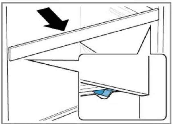 BOSCH Serie 4 KIV85VSF0G - Removing the extendable shelf - 1